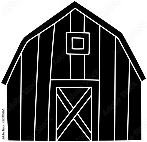 house illustration farm silhouette rural logo barn icon nature outline agriculture pig countryside wooden horse green building field farming shape architecture chicken summer for vector graphic backgr