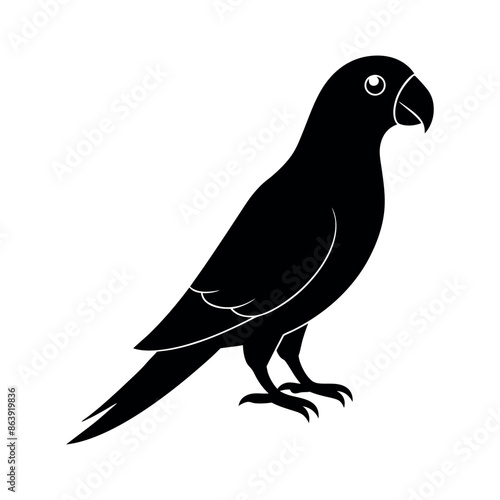           Simple parrot silhouette vector illustration.
