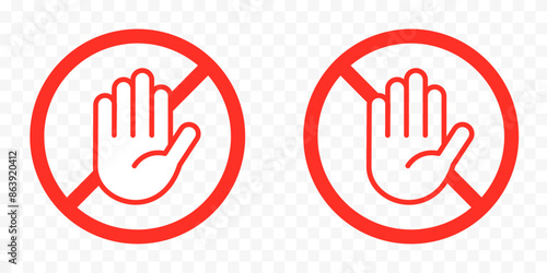 Prohibition mark. Easy editable vector design.