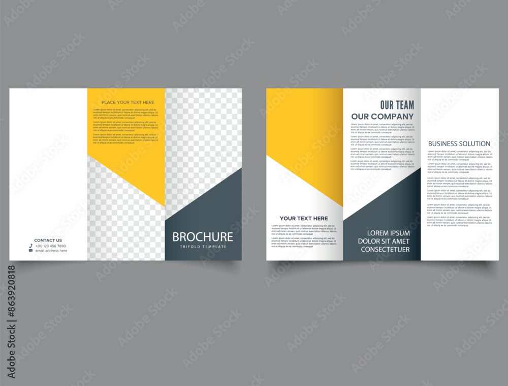 Creative Construction trifold brochure template or company profile Professional tri fold brochure vector design. Creative Construction trifold brochure template or company profile Professional tri fold brochure vector design.