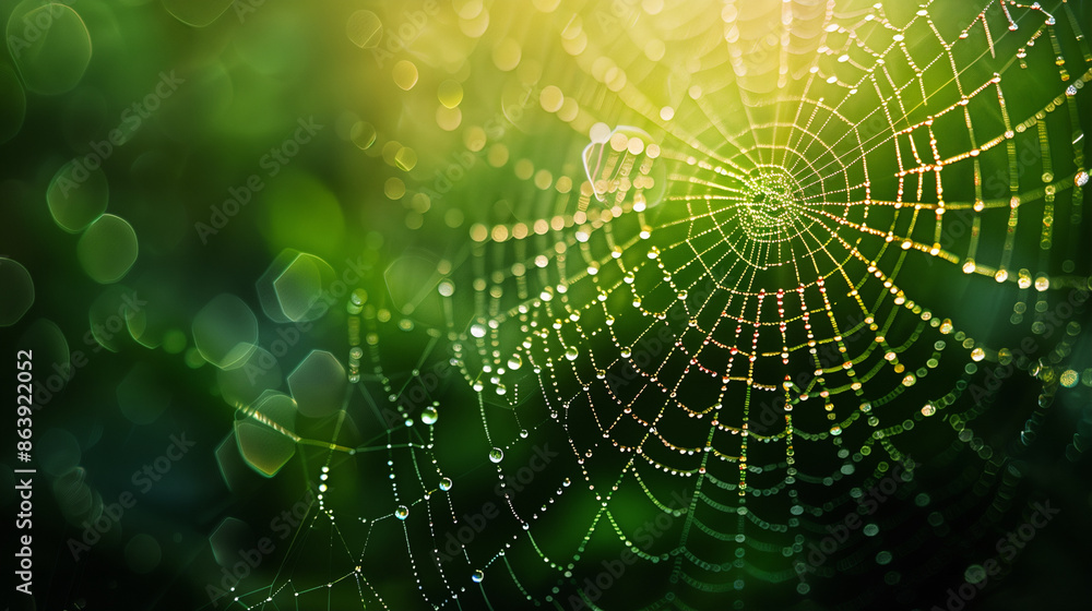 Morning Dew on Spider Web Morning Dew on Spider Web