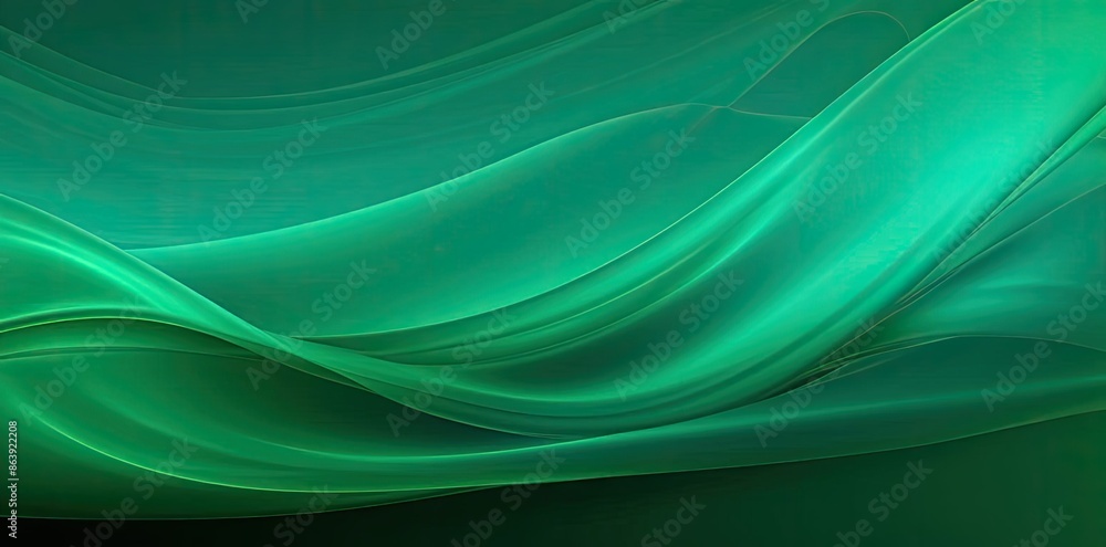 Abstract Green Waves Background Illustration Abstract Green Waves Background Illustration