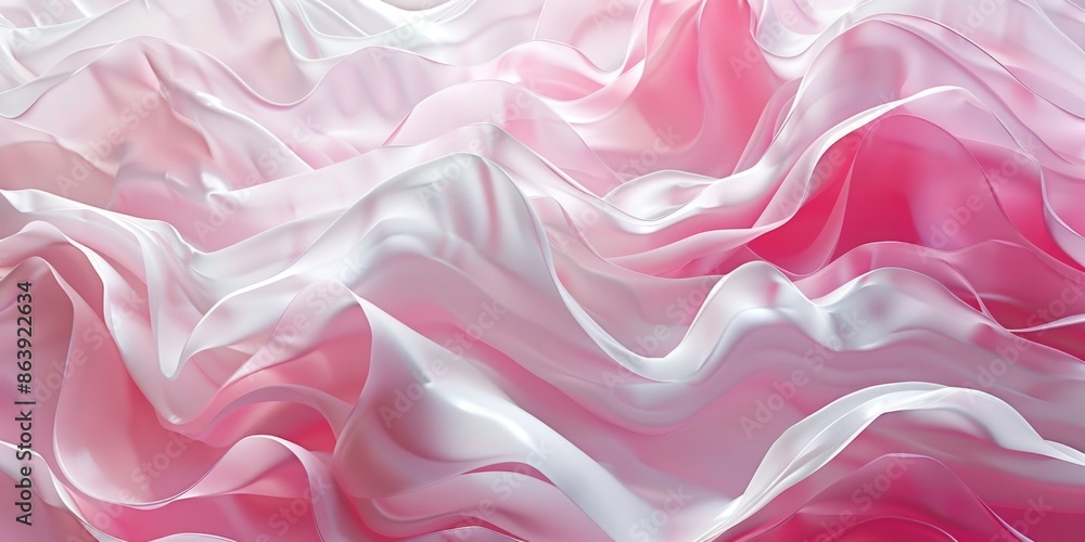 Fototapeta premium A detailed view of a pink and white striped fabric, suitable for textile or fashion designs