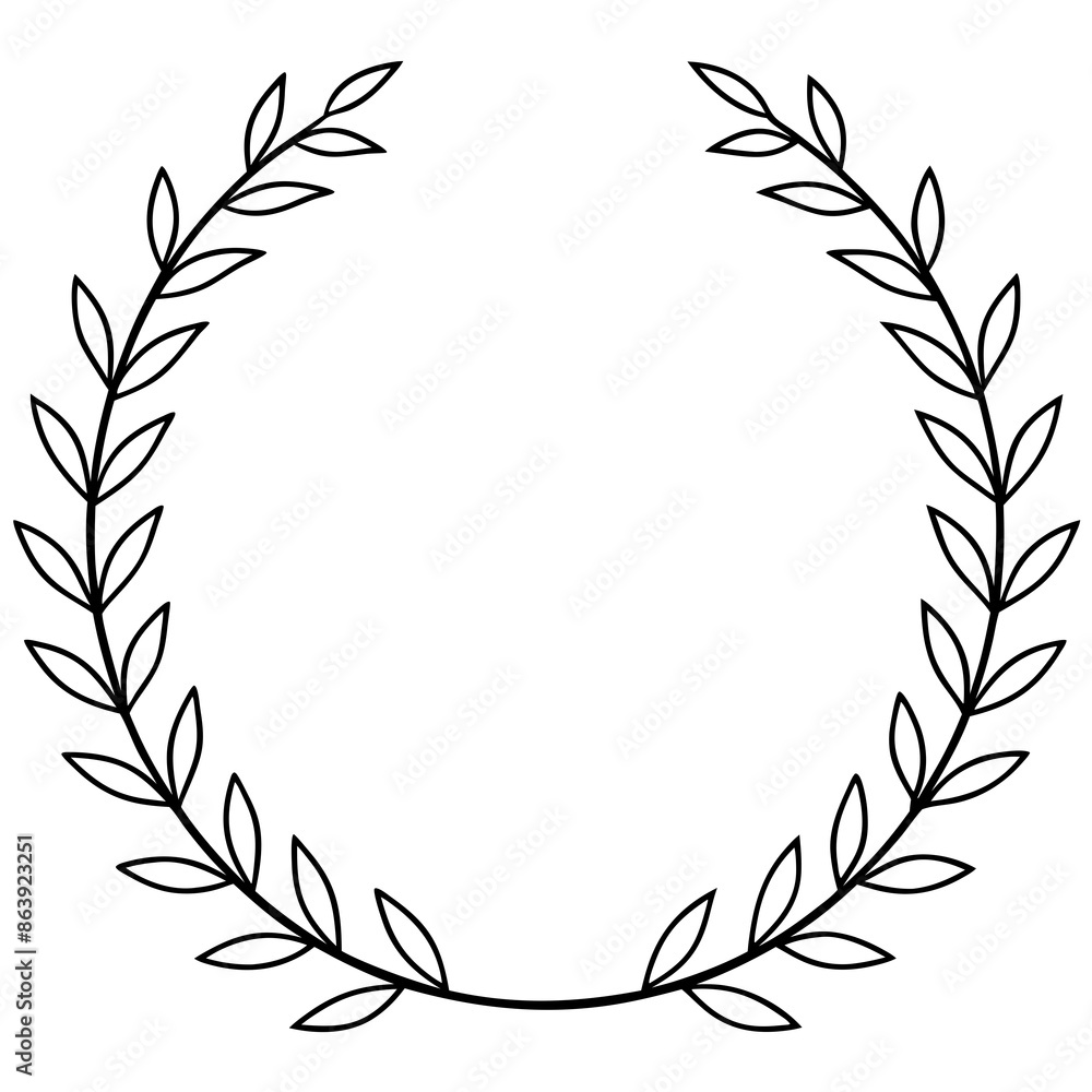 golden laurel wreath pattern line art vector logo icons. golden laurel wreath pattern line art vector logo icons.