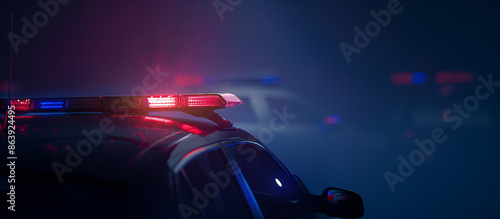 Exterior roof light of a police car