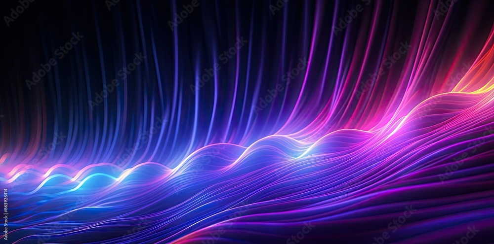Abstract 3D Background with Vibrant Purple and Blue Neon Lines Abstract 3D Background with Vibrant Purple and Blue Neon Lines