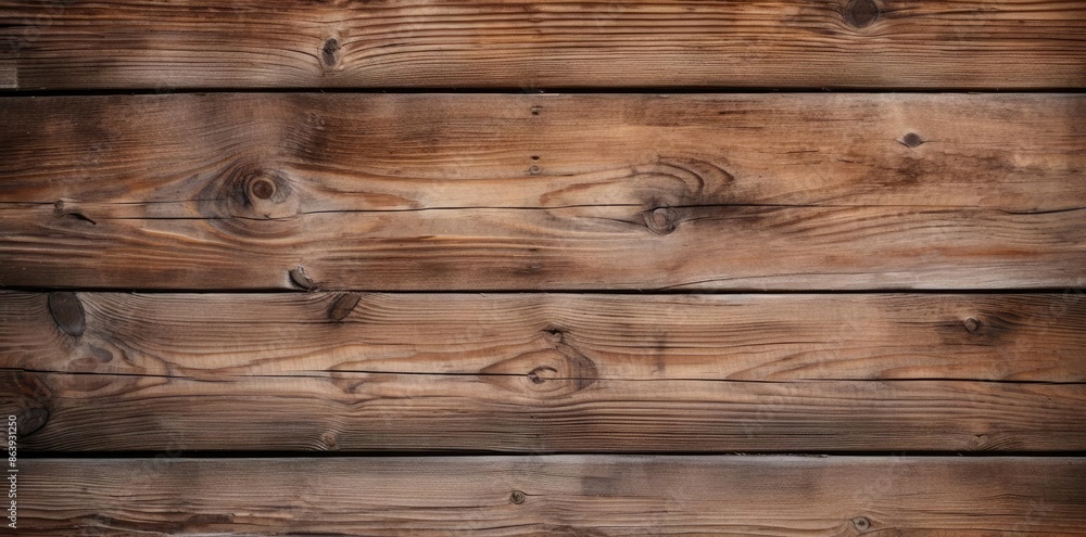 Fototapeta premium Brown Wooden Planks Background Texture - Illustration