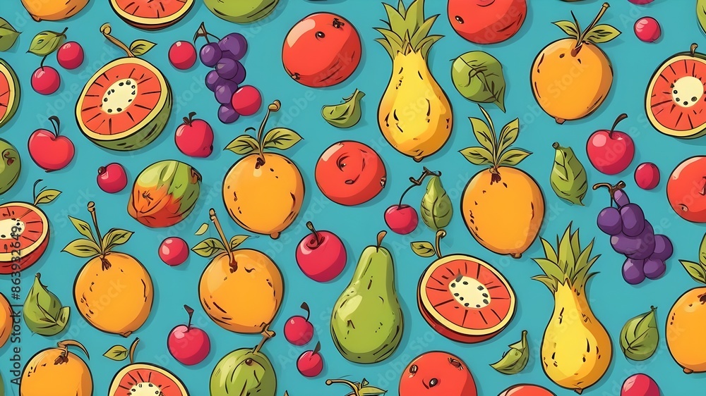 Generative AI. Background pattern fruit Generative AI. Background pattern fruit