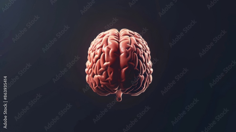 3D brain with a rotating loop against a black background 3D brain with a rotating loop against a black background