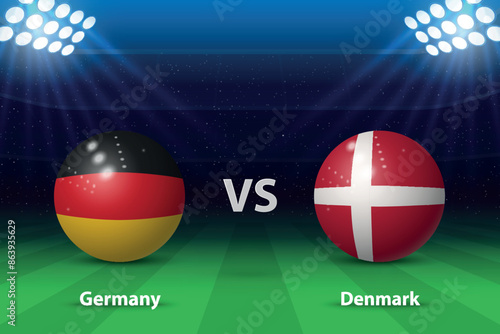 Germany vs Denmark. Europe football tournament 2024