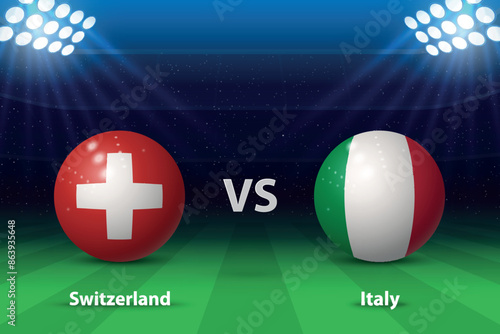 Switzerland vs Italy. Europe football tournament 2024