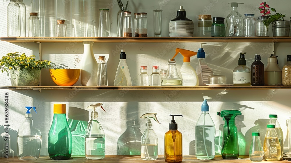 Arrange your cleaning supplies logically. Arrange your cleaning supplies logically.