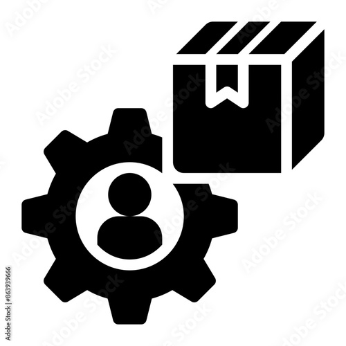 administration, logistics management, managing, administrator, logistics, product glyph solid icon