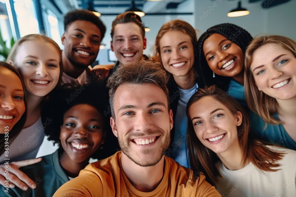 Multicultural happy people taking group selfie portrait in the office, diverse people celebrating together, Happy teamwork and lifestyle concept Multicultural happy people taking group selfie portrait in the office, diverse people celebrating together, Happy teamwork and lifestyle concept