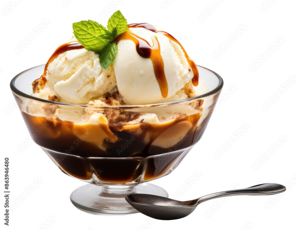 PNG Affogato dessert sundae cream. PNG Affogato dessert sundae cream.