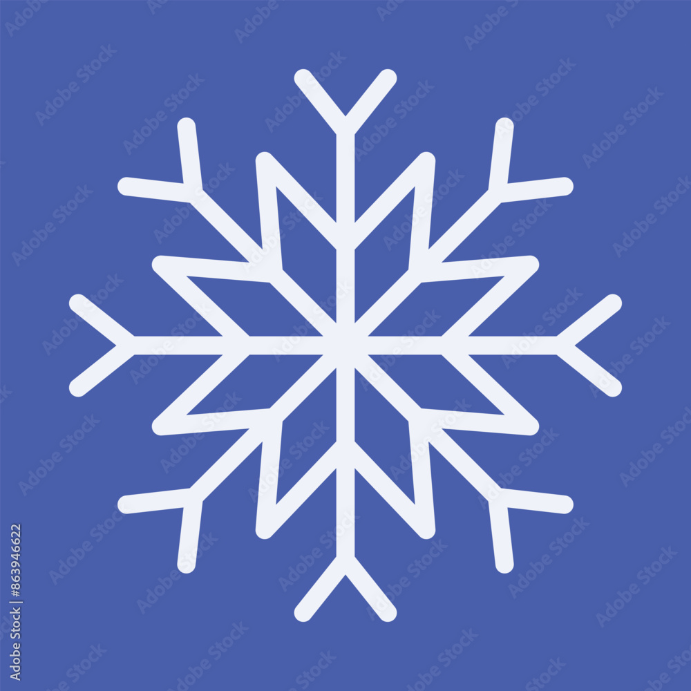 White snowflake in flat style. Winter design element. White snowflake in flat style. Winter design element.