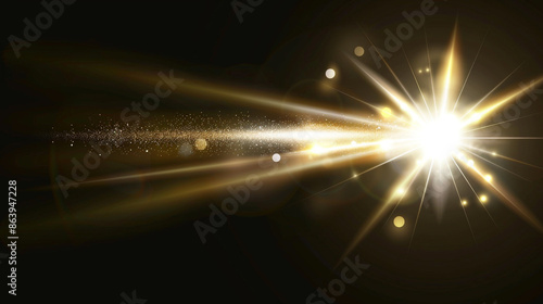 golden luxury light glow futuristic technology background with organic motion. blue and gold glowing abstract sun burst with digital lens. Gradient Selective Color, and create sunlight.