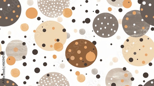 Polka-dot pattern with classic, timeless neutral colors