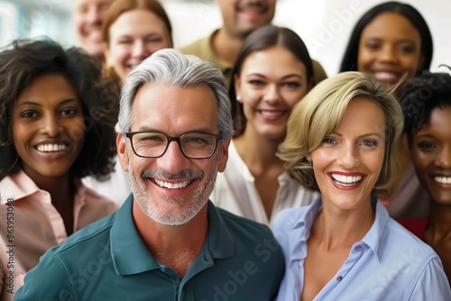 Multicultural happy people taking group selfie portrait in the office, diverse people celebrating together, Happy teamwork and lifestyle concept