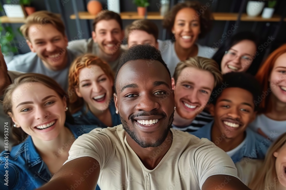 Multicultural happy people taking group selfie portrait in the office, diverse people celebrating together, Happy teamwork and lifestyle concept Multicultural happy people taking group selfie portrait in the office, diverse people celebrating together, Happy teamwork and lifestyle concept