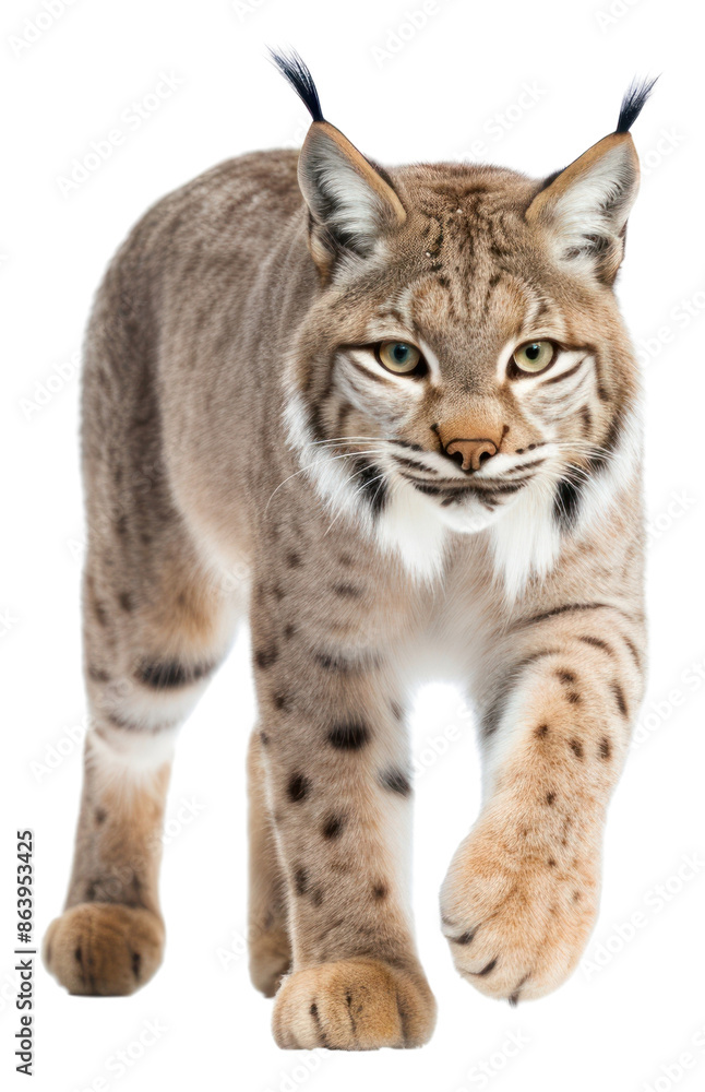 Fototapeta premium PNG Eurasian lynx wildlife animal mammal.