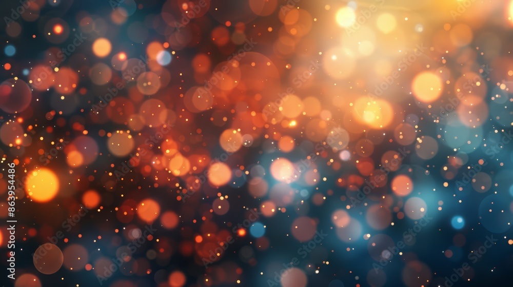 Abstract background with bokeh lights in blue, orange, and red. Perfect for holiday or celebration themes. Abstract background with bokeh lights in blue, orange, and red. Perfect for holiday or celebration themes.