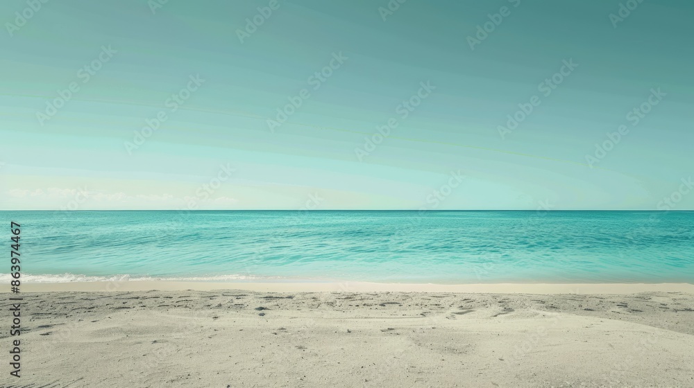 Copy space with empty beach and sea in the background Copy space with empty beach and sea in the background