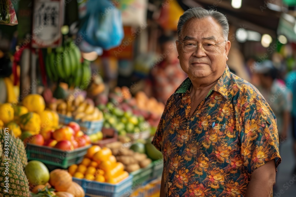 Middle-Aged Man Walking Through Bustling Market in Bangkok
Middle-Aged Man Walking Through Bustling Market in Bangkok