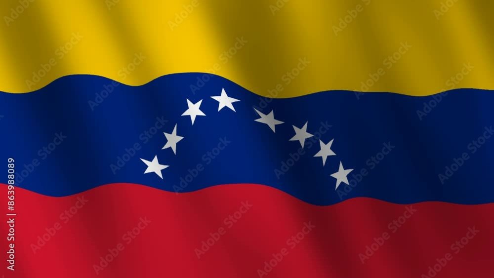 waving Venezuela flag animation for independence day celebrations, events, banners, etc.