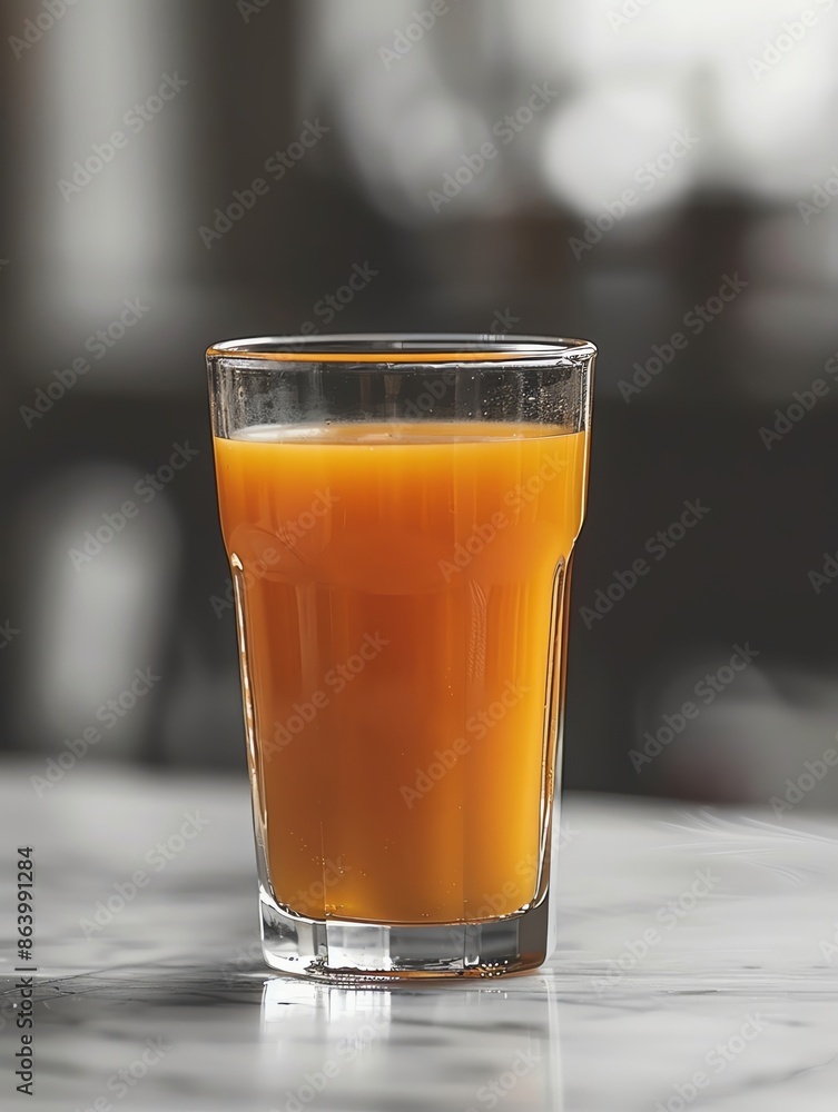 Healthy juice in a stylish glass with a plain background and ample copy space Healthy juice in a stylish glass with a plain background and ample copy space