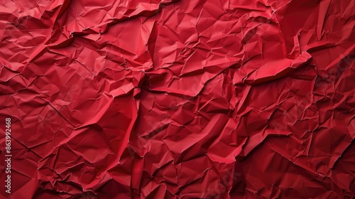 Wallpaper Mural Red paper on crumpled paper backdrop Torontodigital.ca