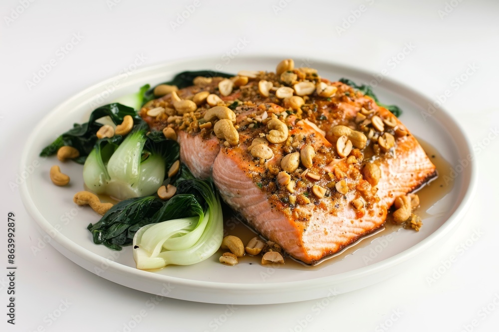 Sensational Cashew-Crusted Salmon and Bok Choy Dinner Idea Sensational Cashew-Crusted Salmon and Bok Choy Dinner Idea