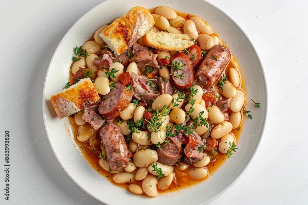 Gourmet Cassoulet with Duck Confit and Pork Sausages Gourmet Cassoulet with Duck Confit and Pork Sausages