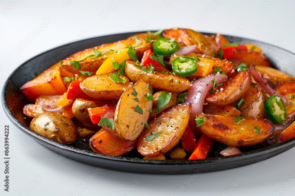 Delightful Cast Iron Home Fries with Sautéed Veggies and Jalapenos Delightful Cast Iron Home Fries with Sautéed Veggies and Jalapenos