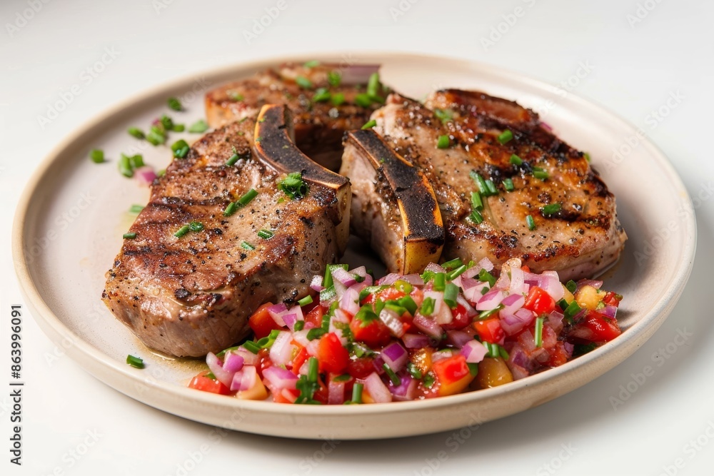 Succulent Pork Chops with Fresh Nectarine Pico de Gallo: A Captivating Culinary Experience
