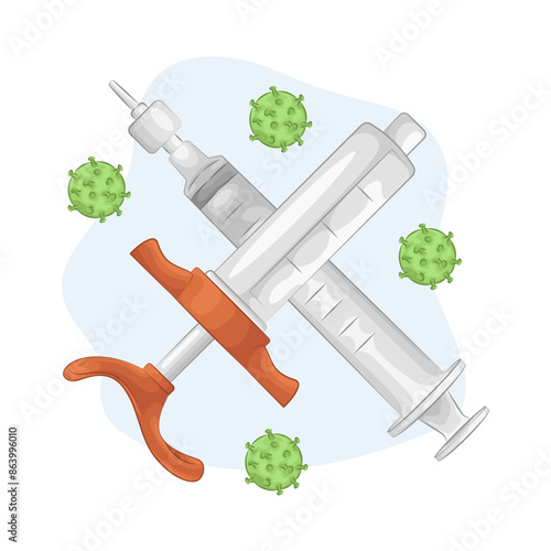 Illustration of syringe 