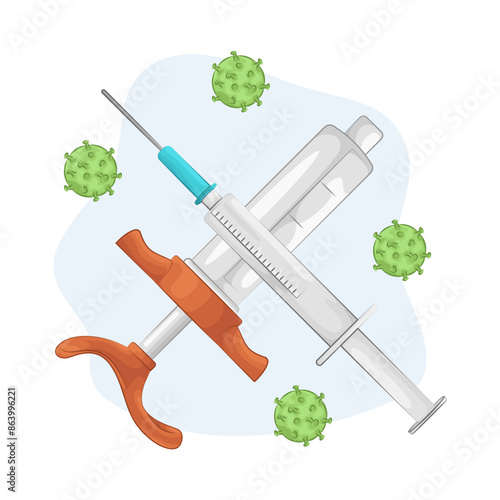 Illustration of syringe 