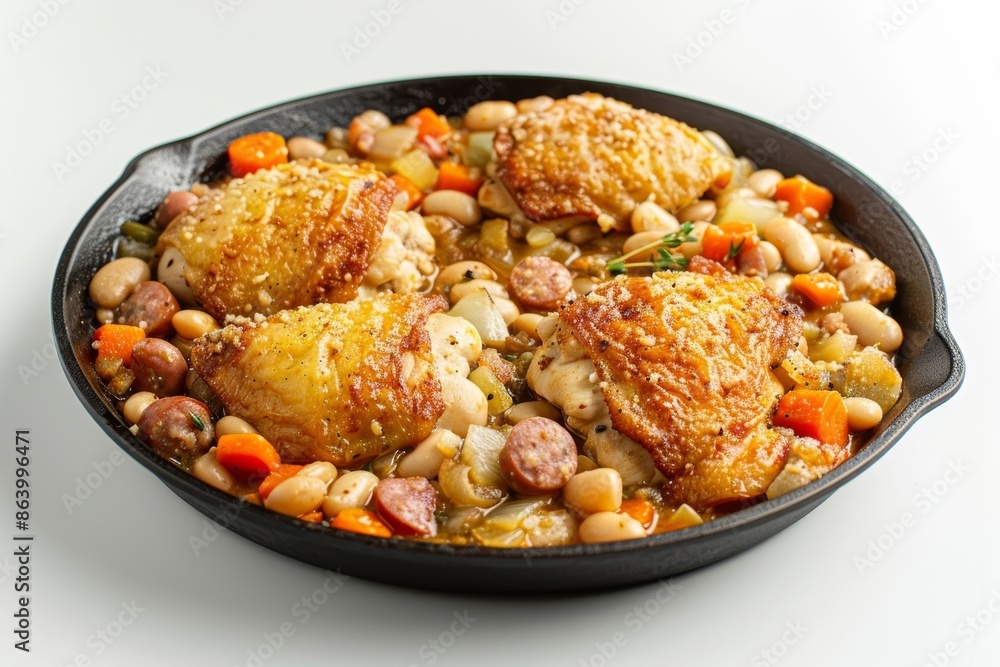 Cast-Iron Skillet Cassoulet with Fragrant Garlic and Thyme Cast-Iron Skillet Cassoulet with Fragrant Garlic and Thyme