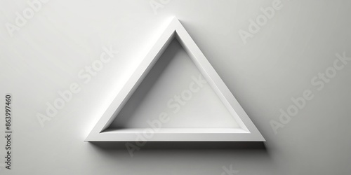 Triangle shape on a white background , geometry, geometric, abstract, minimalistic, design, symbol, three sides photo