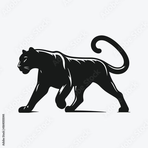 Majestic Panther Silhouette, Ideal for Art, Design, and Craft Projects