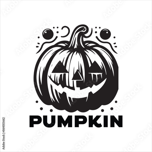 pumpkin vector logo design template 