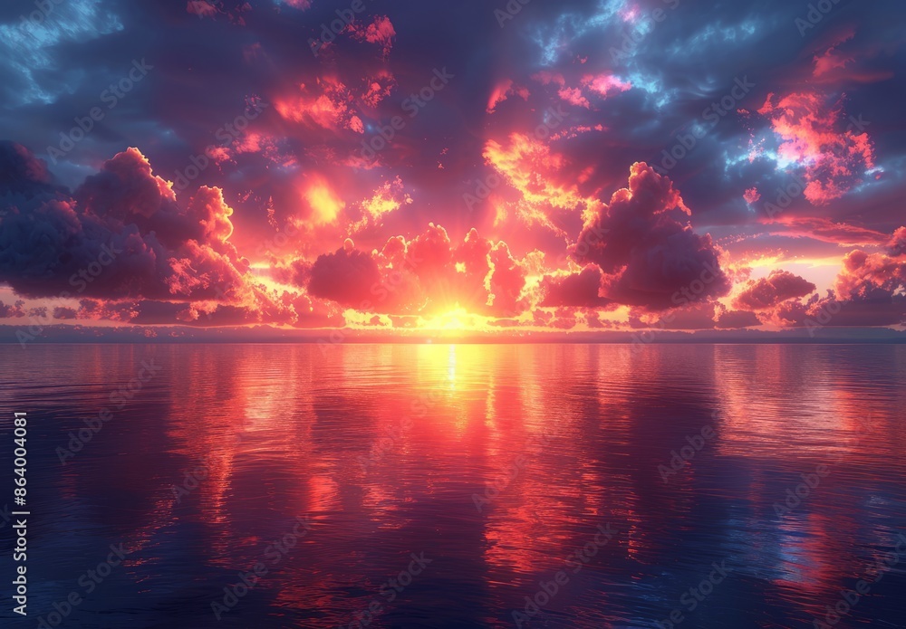 Sunset Over Calm Waters Sunset Over Calm Waters