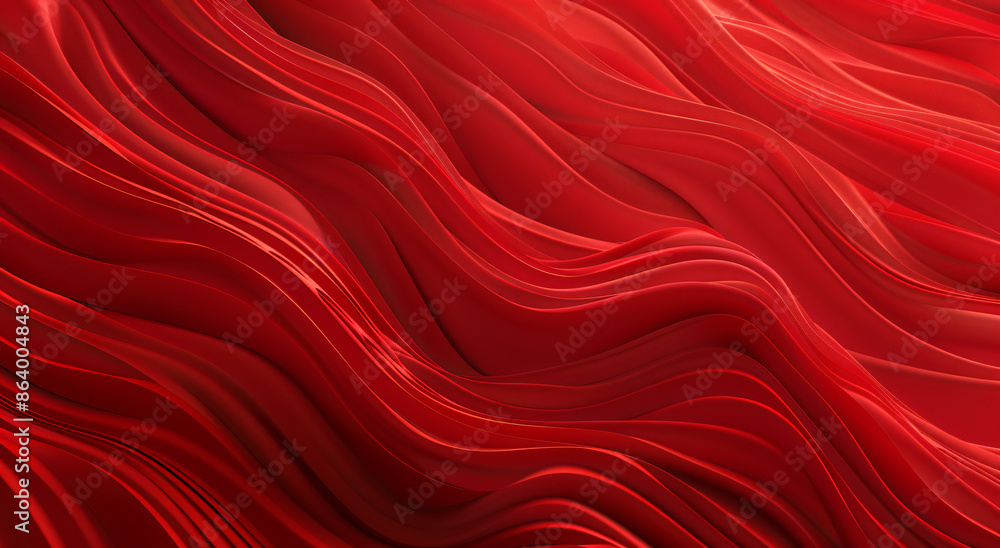 Red background, large red wave texture fabric, soft light and shadow effects, high definition photography style, macro lens perspective, rich details, full of vitality. Red background, large red wave texture fabric, soft light and shadow effects, high definition photography style, macro lens perspective, rich details, full of vitality.