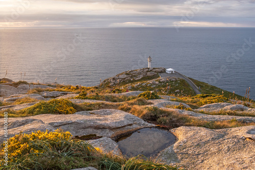 Tableau sur toile Sunset at the Roncadoiro Lighthouse in the Western Mariña