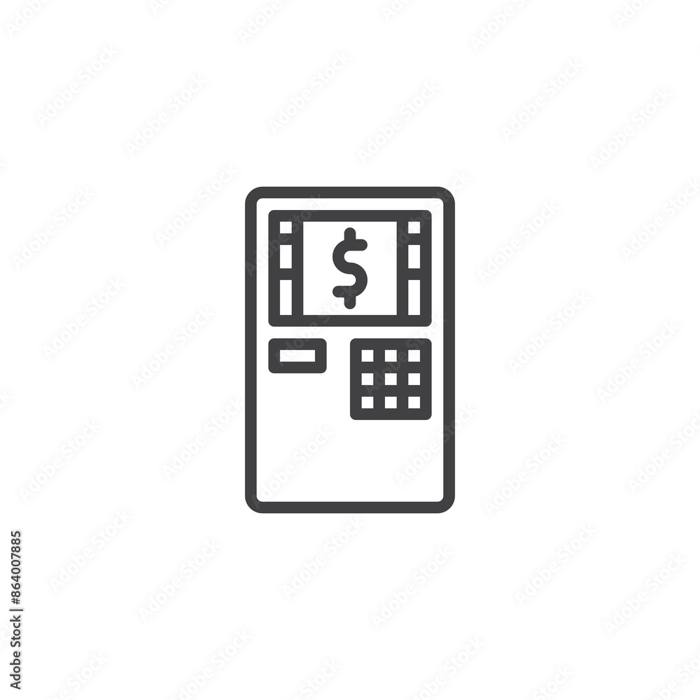 ATM Machine line icon ATM Machine line icon