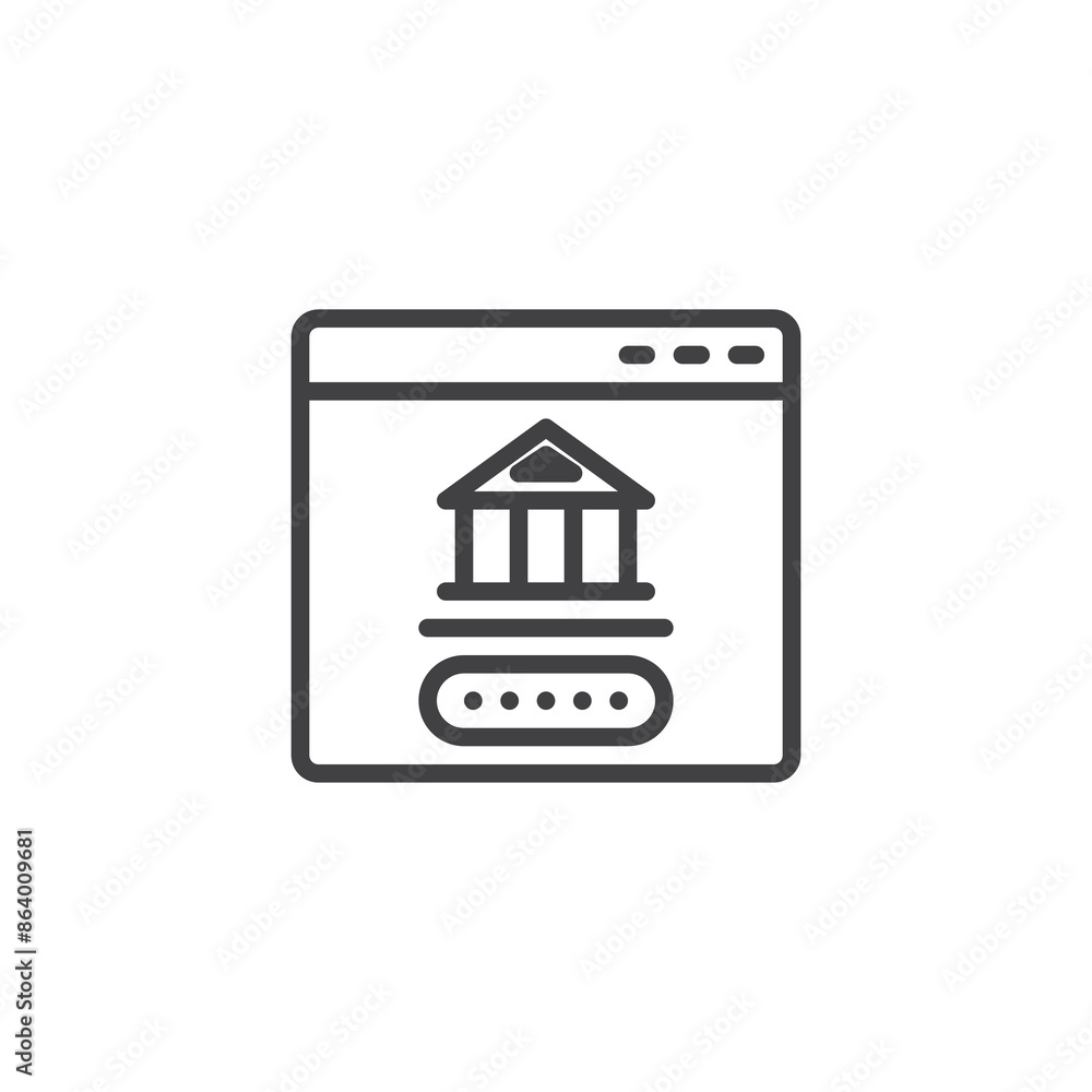 Online Banking line icon Online Banking line icon