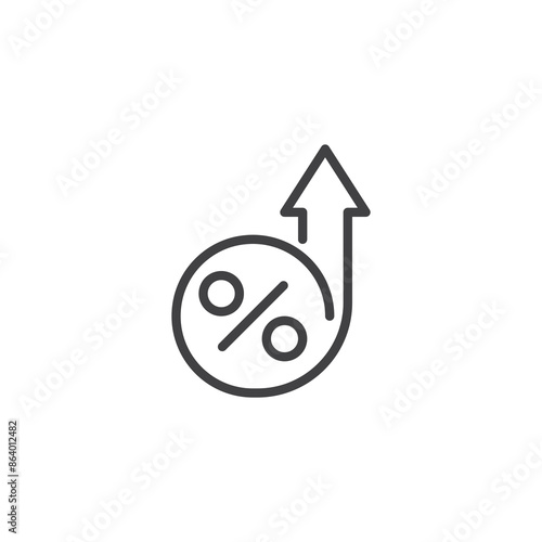 Interest Rate line icon