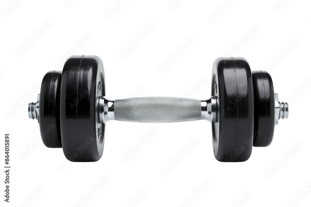 Black Dumbbell Isolated on white Background Black Dumbbell Isolated on white Background