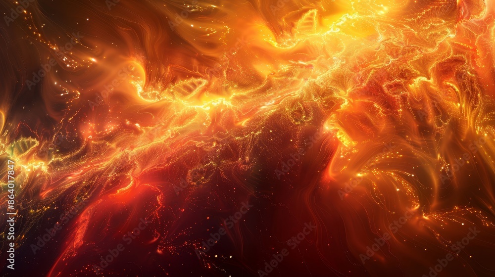 Complex fire patterns with tiny particles in a bold abstract backdrop Complex fire patterns with tiny particles in a bold abstract backdrop