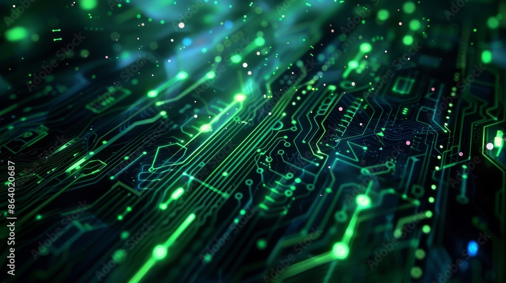 Neon green and blue wooden patterns with glowing particles background Neon green and blue wooden patterns with glowing particles background